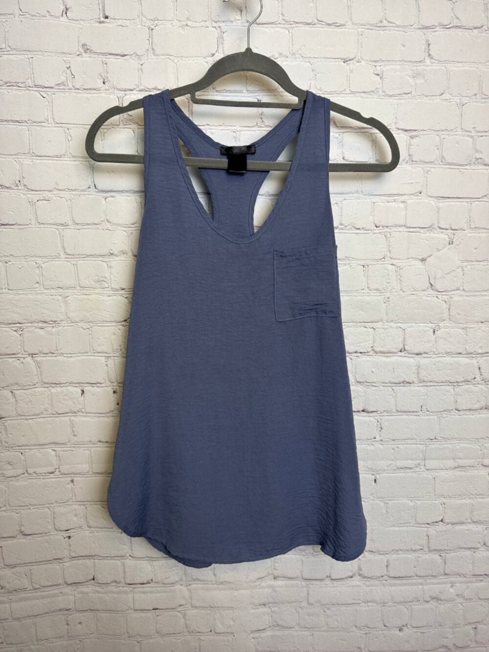 Aqua grayish blue racerback tank no size activewear yoga fitness athleisure
